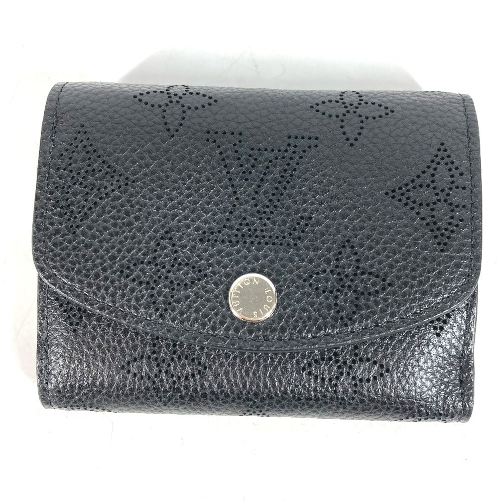 LOUIS VUITTON Trifold wallet M67498 monogram mahina leather black Mahina Portefeuille Iris XS Women