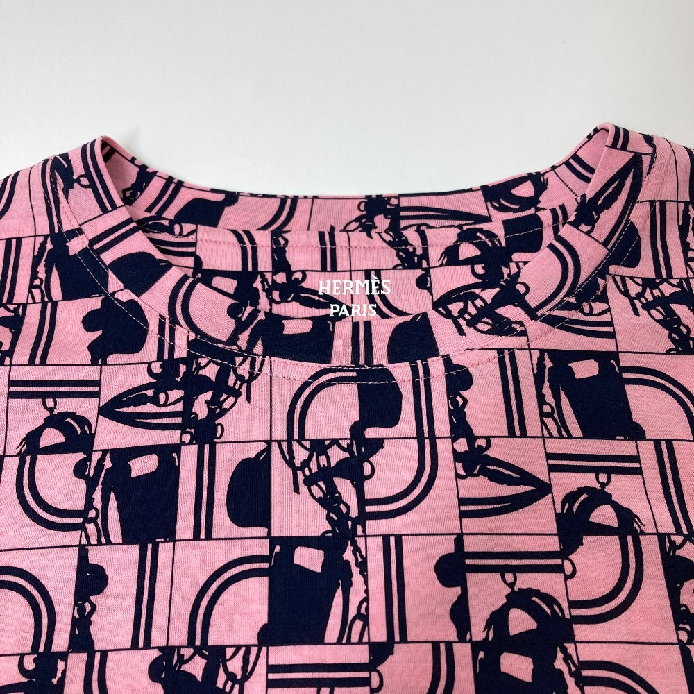 HERMES Short sleeve T-shirt cotton pink apparel short sleeves Brides de Gala en Desolde Women 36