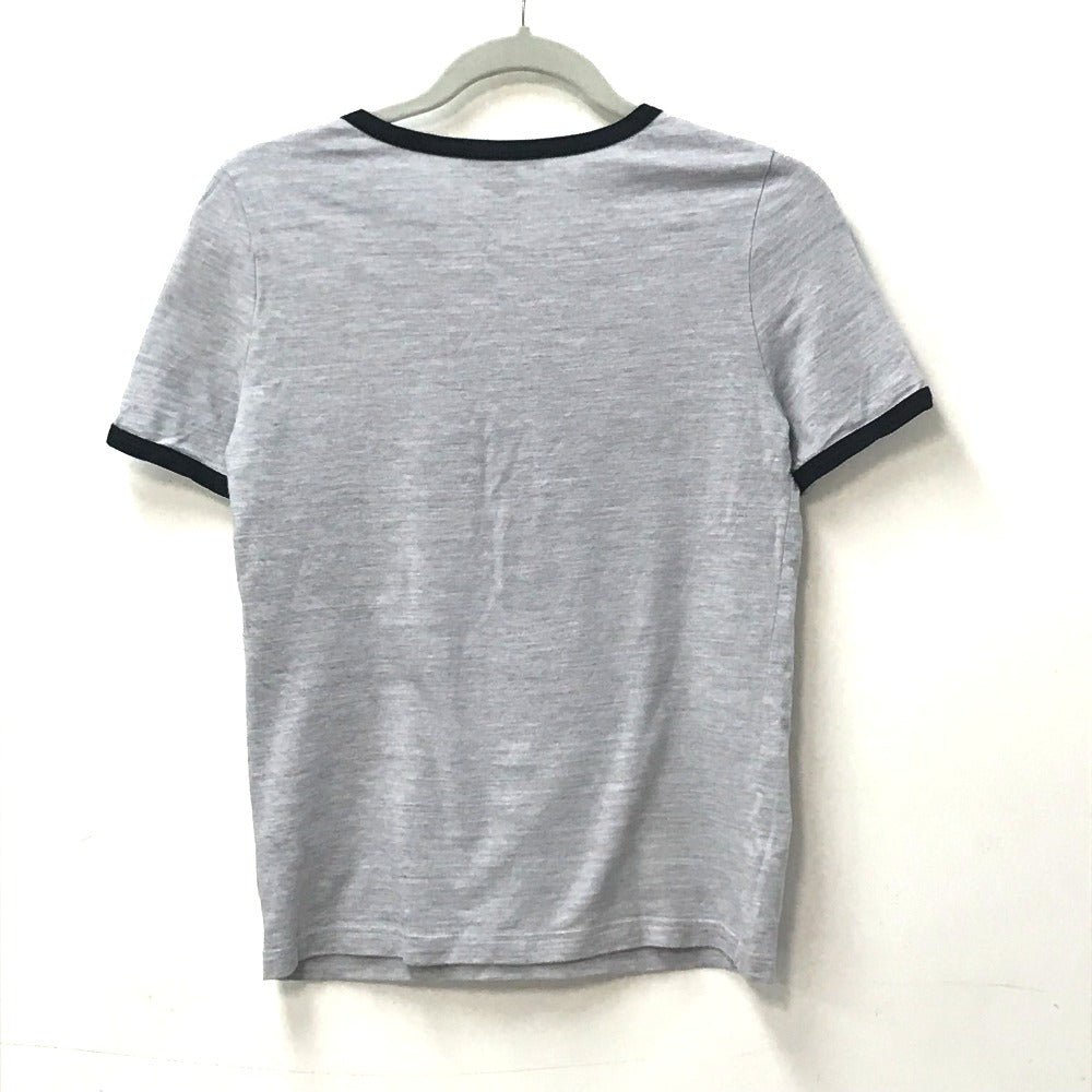 LOUIS VUITTON Short sleeve T-shirt Cotton, Viscose gray logo Women M