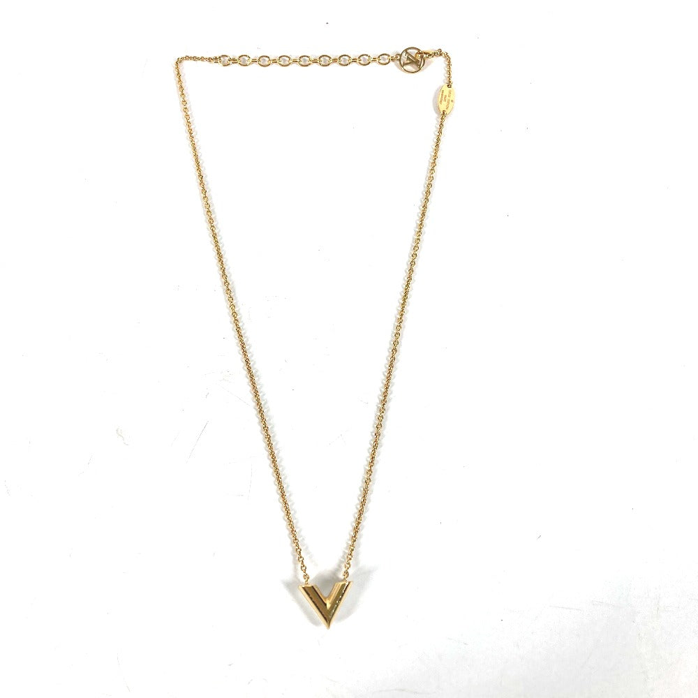 LOUIS VUITTON Necklace M69618 metal gold Chain Essential V Pearl Women