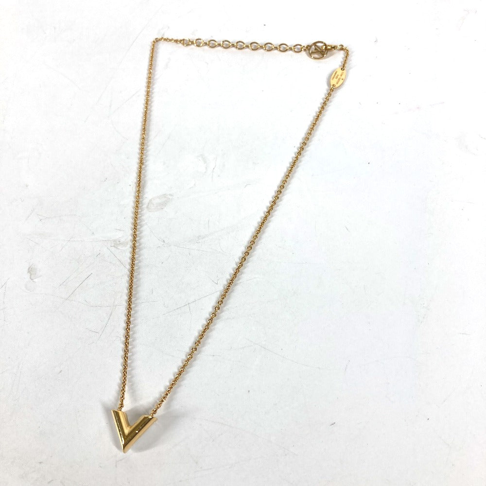 LOUIS VUITTON Necklace M69618 metal gold Chain Essential V Pearl Women