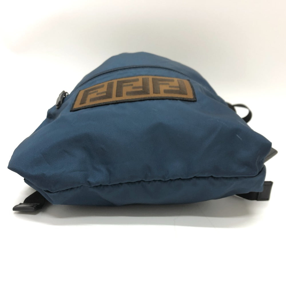 FENDI Backpack 8BZ045 Nylon Navy Zucca logo unisex(Unisex)