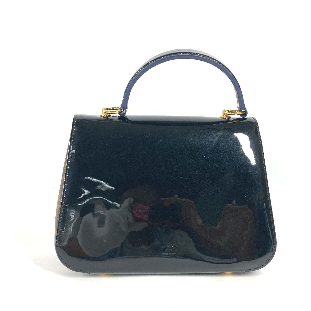 LOUIS VUITTON Handbag M53353 Patent Leather, Monogram Canvas black Monogram Cherry wood PM Women