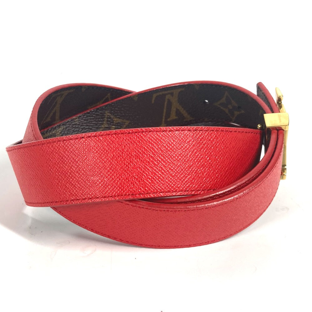 LOUIS VUITTON belt M0322W Monogram canvas Brown Monogram Belt: LV Initial 30MM Reversible Women 80