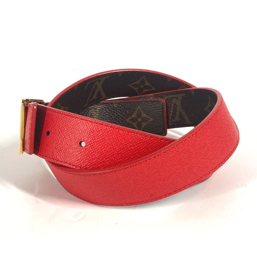 LOUIS VUITTON belt M0322W Monogram canvas Brown Monogram Belt: LV Initial 30MM Reversible Women 80