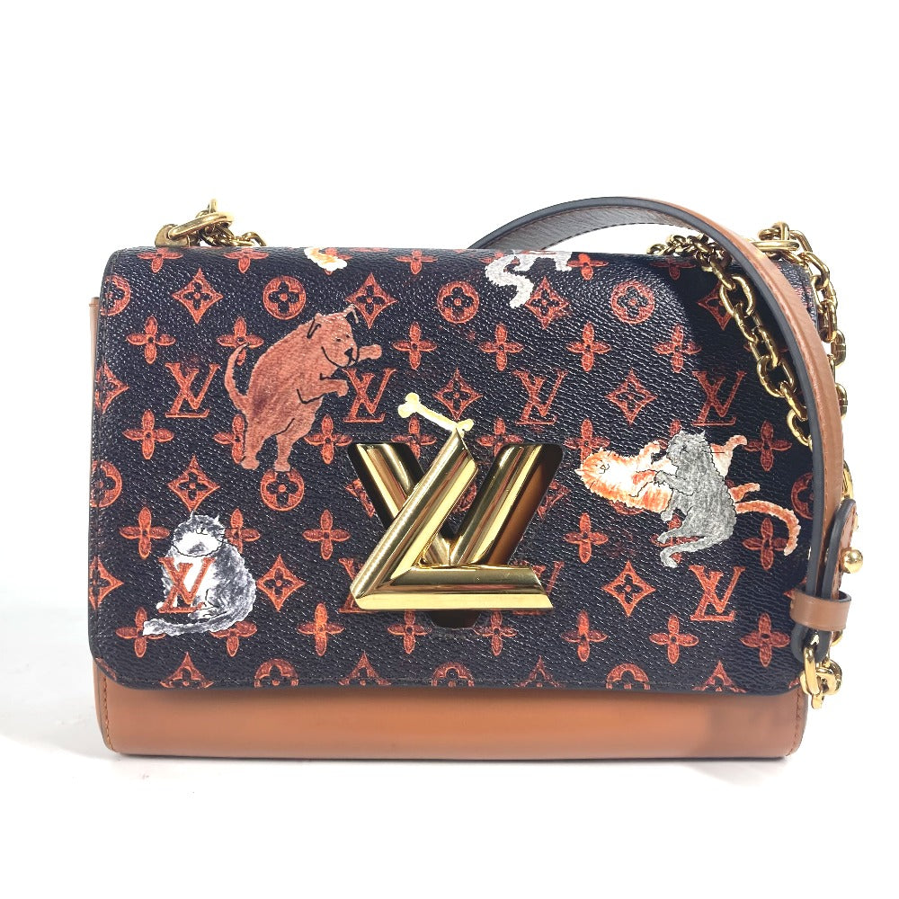 LOUIS VUITTON Shoulder Bag M44408 Monogram canvas Brown Monogram Catgram Cat Sac Twist MM