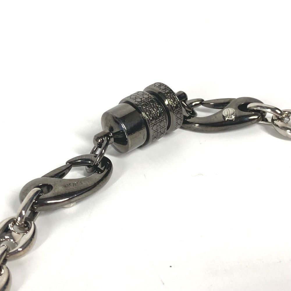 Dior Necklace N2062HOMMT metal Silvertype Chain Necklace Accessories Cylinder Cannage mens