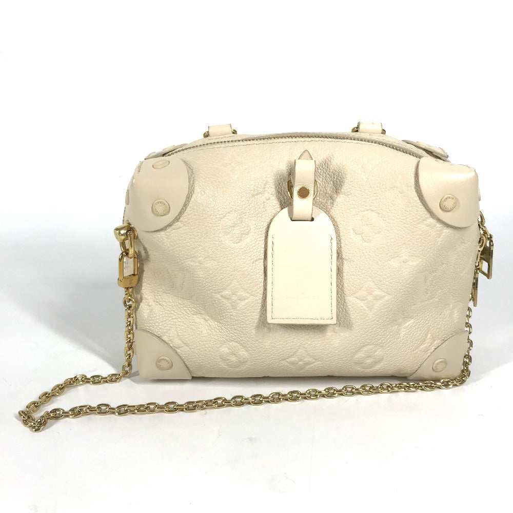 LOUIS VUITTON Shoulder Bag M45394  Monogram Ann Platt Leather white Monogram Ann Platt Petite Malle Souple Women
