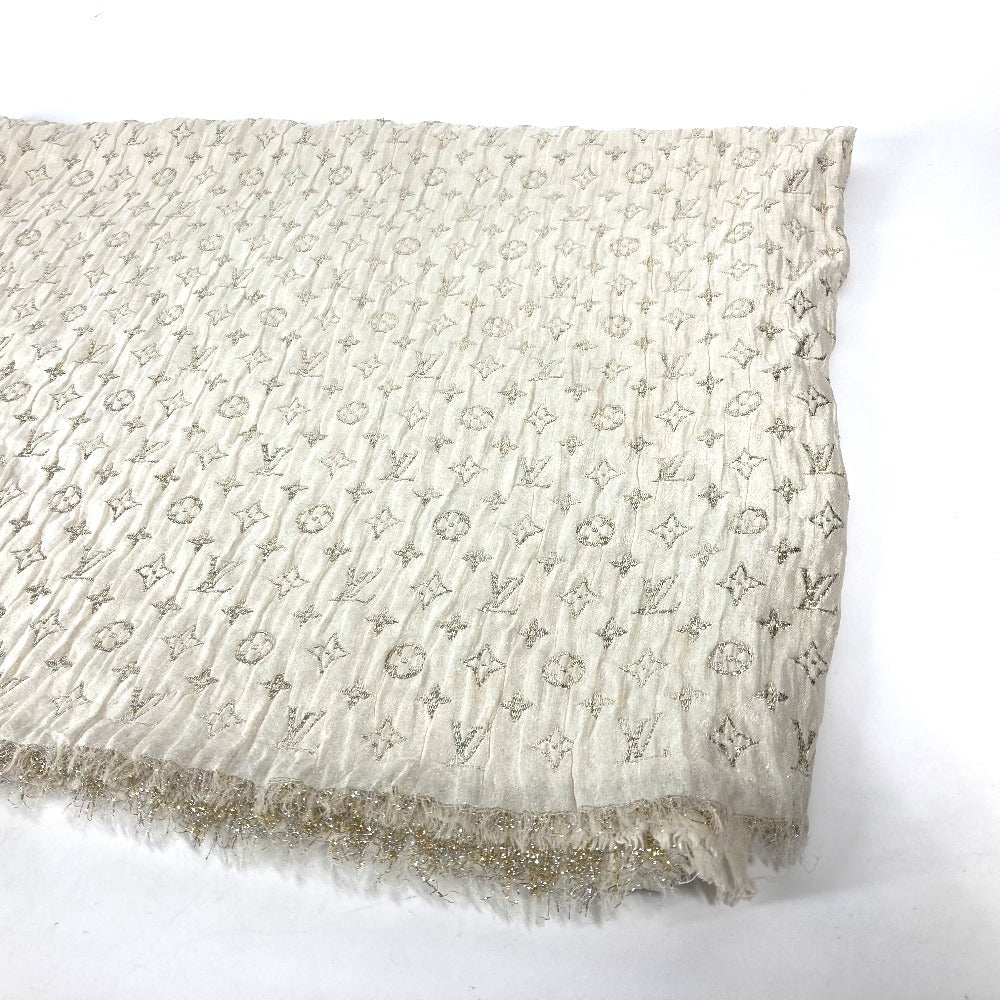 LOUIS VUITTON Stall M73939 Silk, Polyester Ivory Monogram logo glitter Etoile Monogram So Glitter Women
