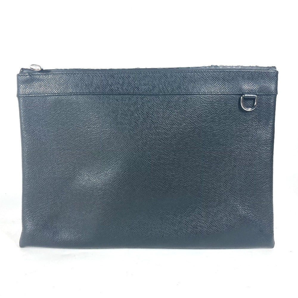 LOUIS VUITTON Clutch bag M30086 Taiga Leather black Taiga Pochette Apollo mens