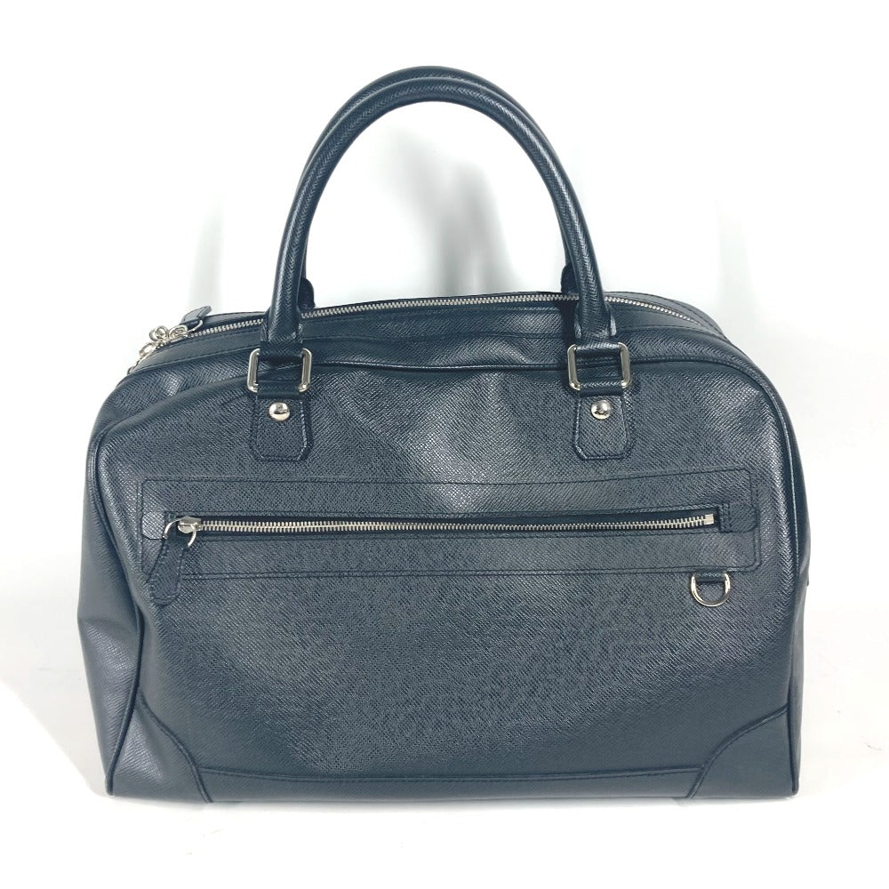 LOUIS VUITTON Boston Duffel bag M31152 Taiga Leather black Taiga Stanislav unisex(Unisex)