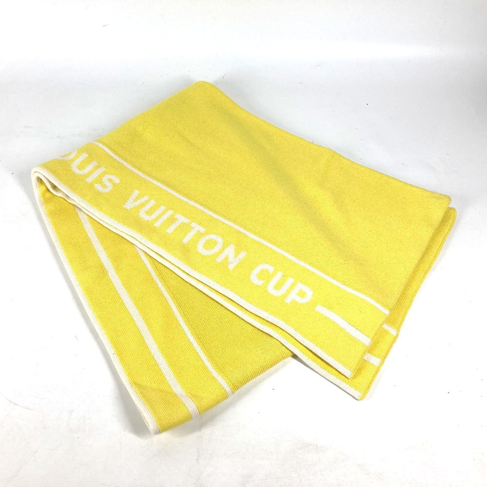 LOUIS VUITTON Scarf Cotton, Cashmere yellow LVCUP Louis Vuitton Cup logo mens(Unisex)