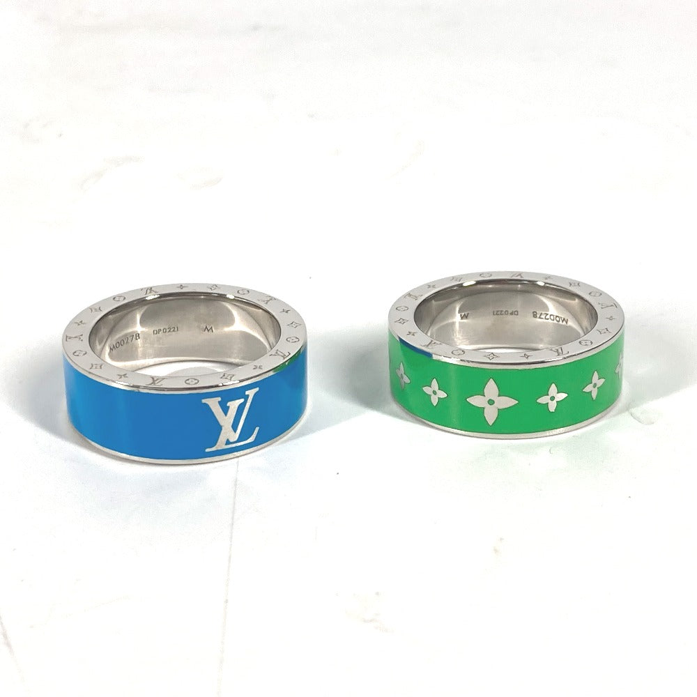 LOUIS VUITTON Ring M00278 metal green Double ring set Burgundy Set 2 Rings mens M