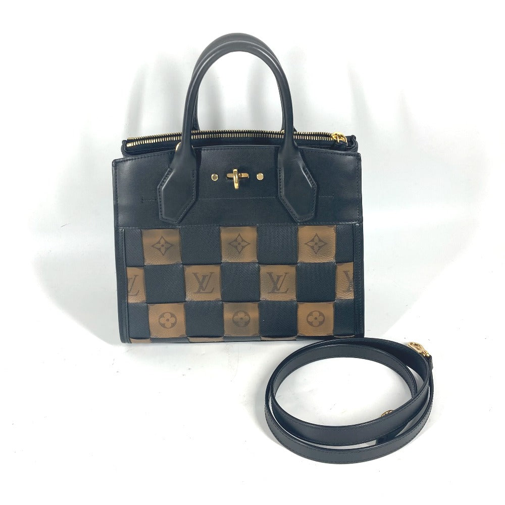 LOUIS VUITTON Shoulder Bag M53252 leather Brown Monogram reverse City Steamer PM Women