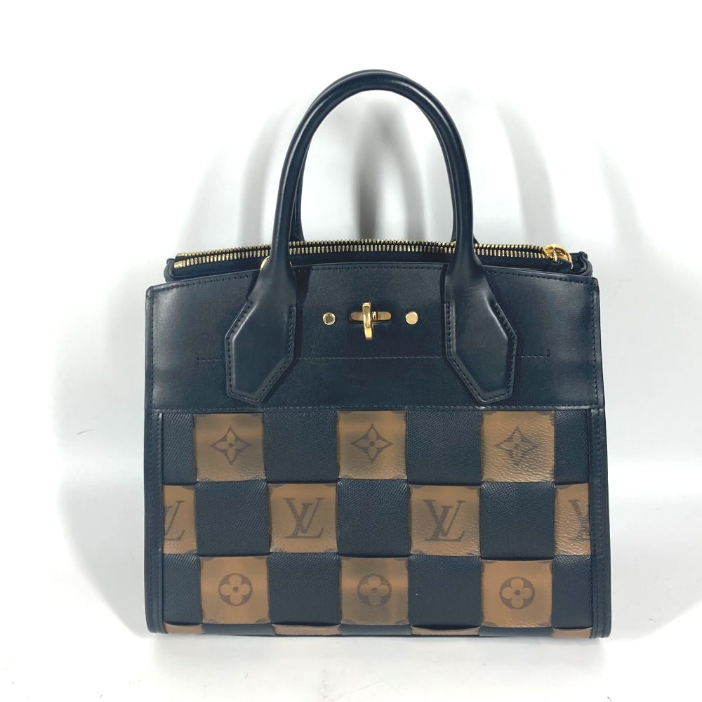 LOUIS VUITTON Shoulder Bag M53252 leather Brown Monogram reverse City Steamer PM Women