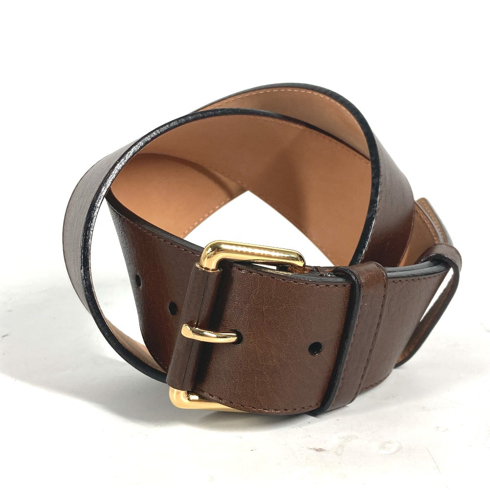 LOUIS VUITTON belt leather Brown unisex(Unisex) 36
