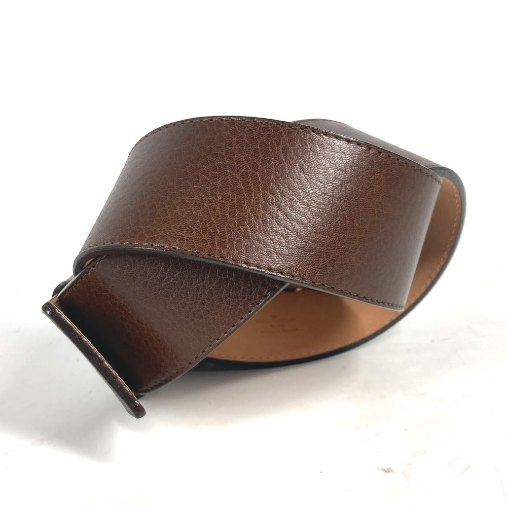 LOUIS VUITTON belt leather Brown unisex(Unisex) 36