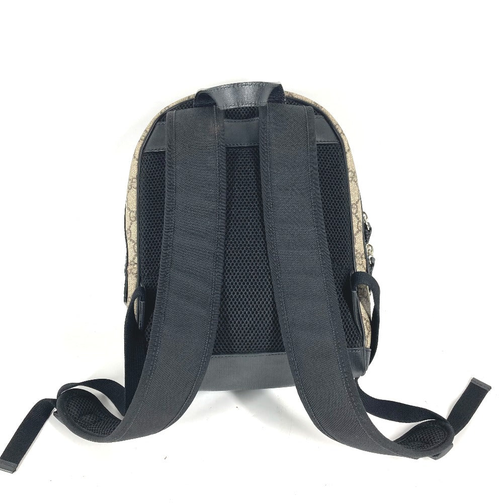 GUCCI Backpack 429020 GG Supreme canvas, leather beige GG Supreme Backpack unisex(Unisex)
