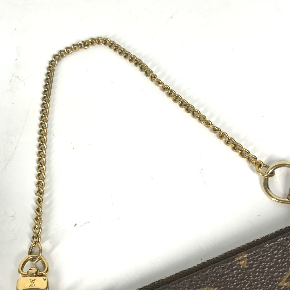 LOUIS VUITTON Handbag M60153 Monogram canvas Brown Monogram Mini Pochette Accessoires T&B Women