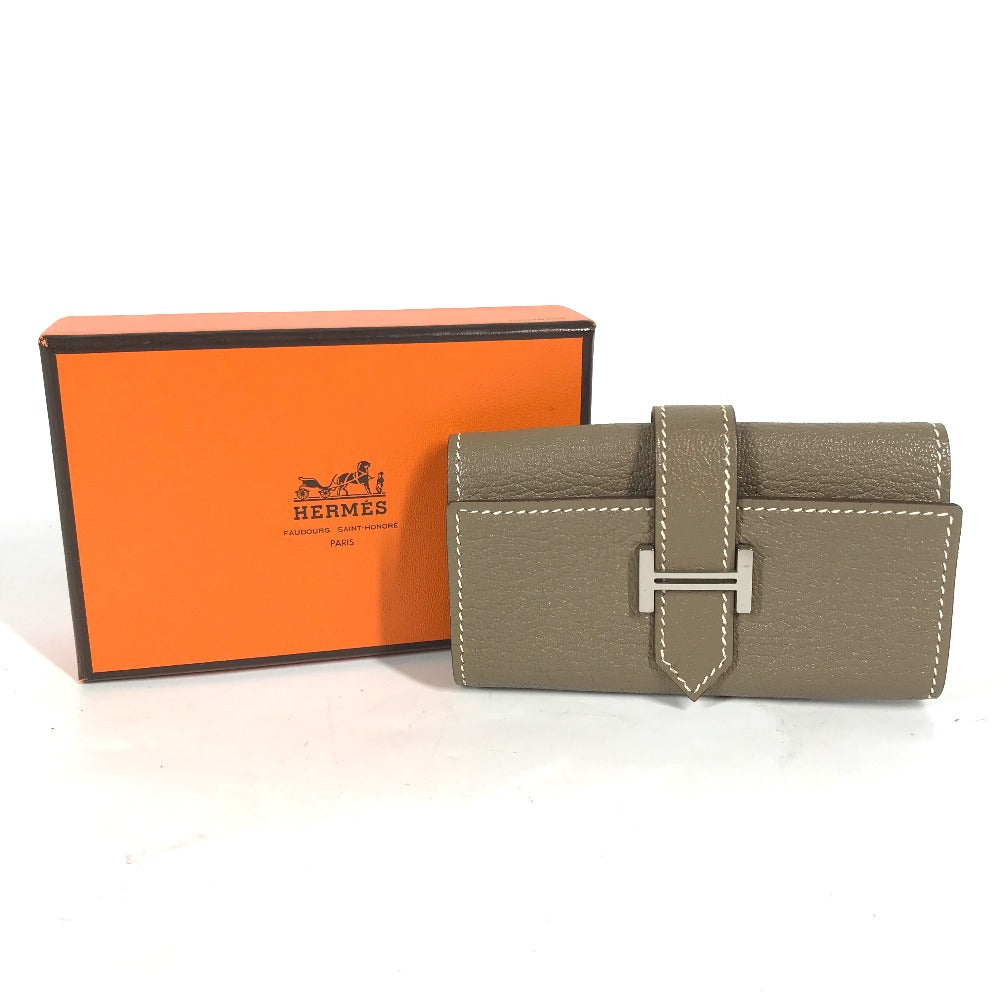 HERMES Key case Key holder  Shave beige 4-key case Key holder Bean Women