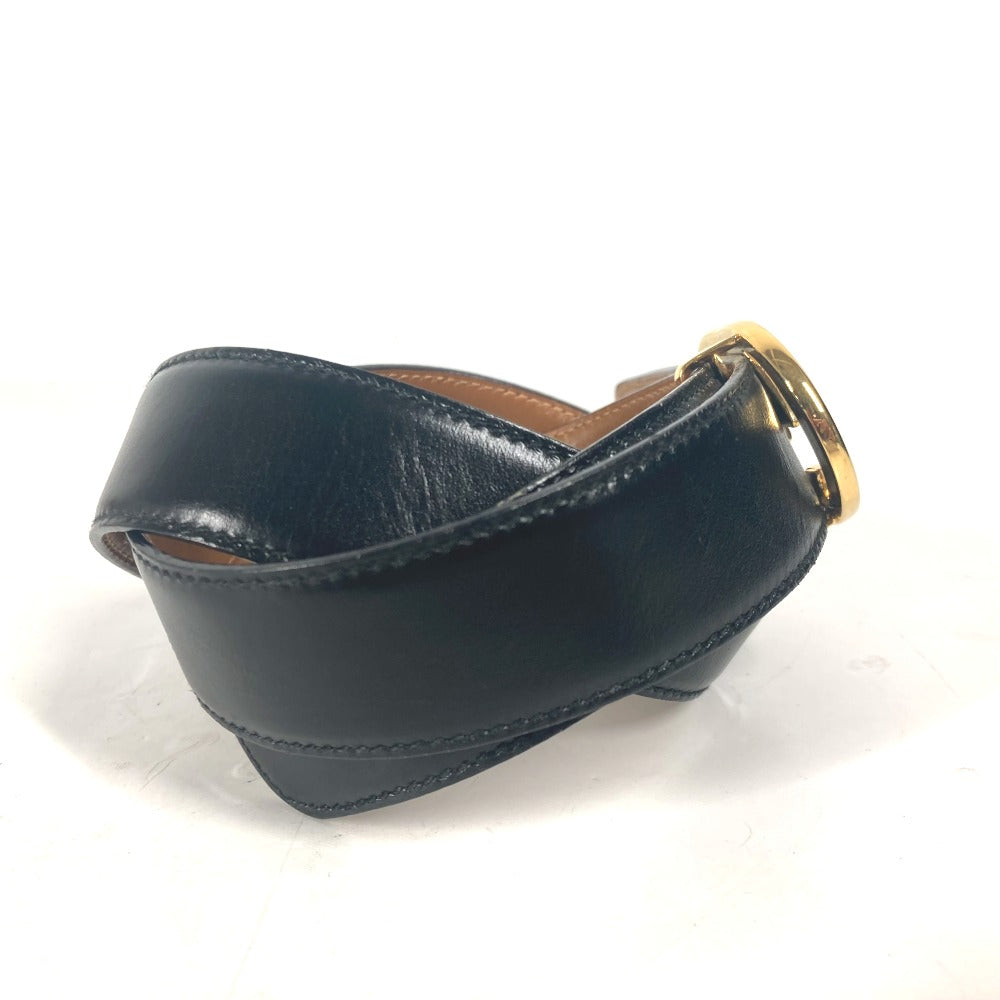 GUCCI belt 036 519 2964 leather black vintage GG logo buckle 65