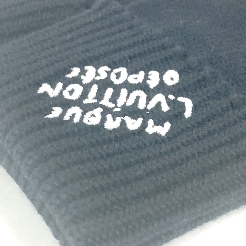 LOUIS VUITTON gloves M7824I Wool, Cotton black Touch-screen compatible fingertips Globe Damier Heritage mens