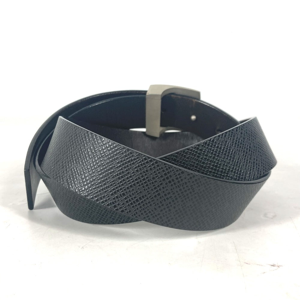 LOUIS VUITTON belt M6886V Taiga Leather black Taiga Saint Tulle LV CUT mens 85