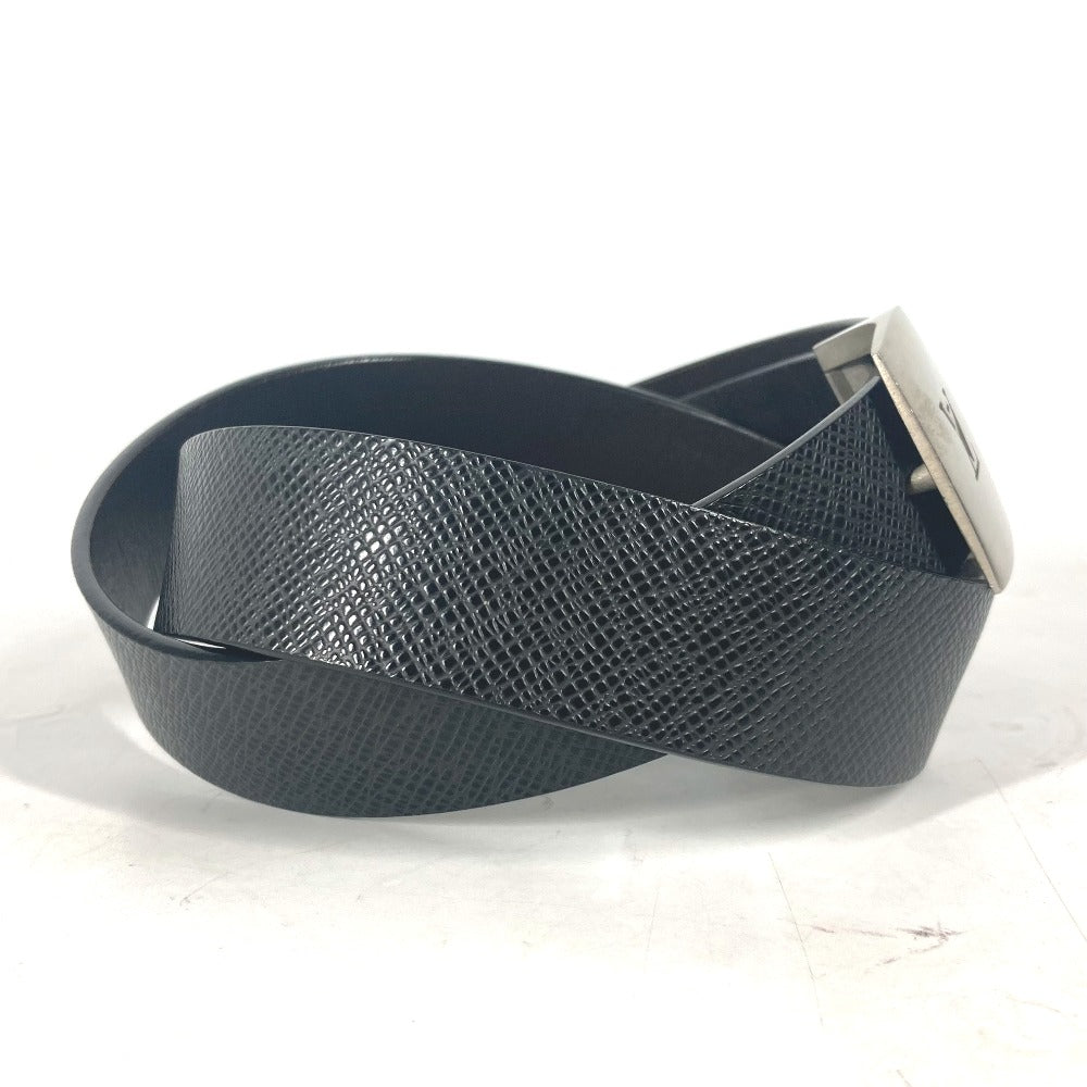 LOUIS VUITTON belt M6886V Taiga Leather black Taiga Saint Tulle LV CUT mens 85