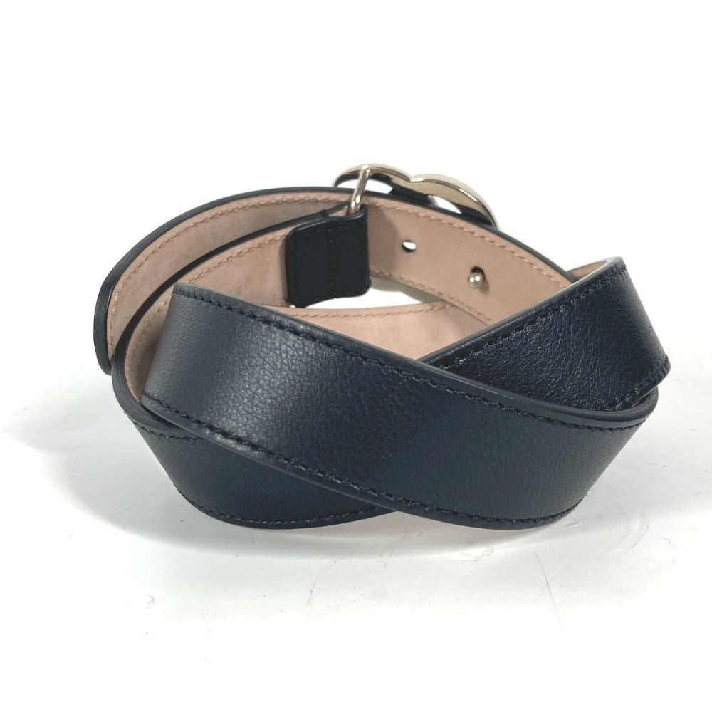 GUCCI belt 432707 leather black GG buckle L