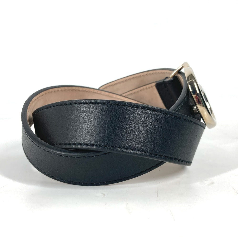 GUCCI belt 432707 leather black GG buckle L