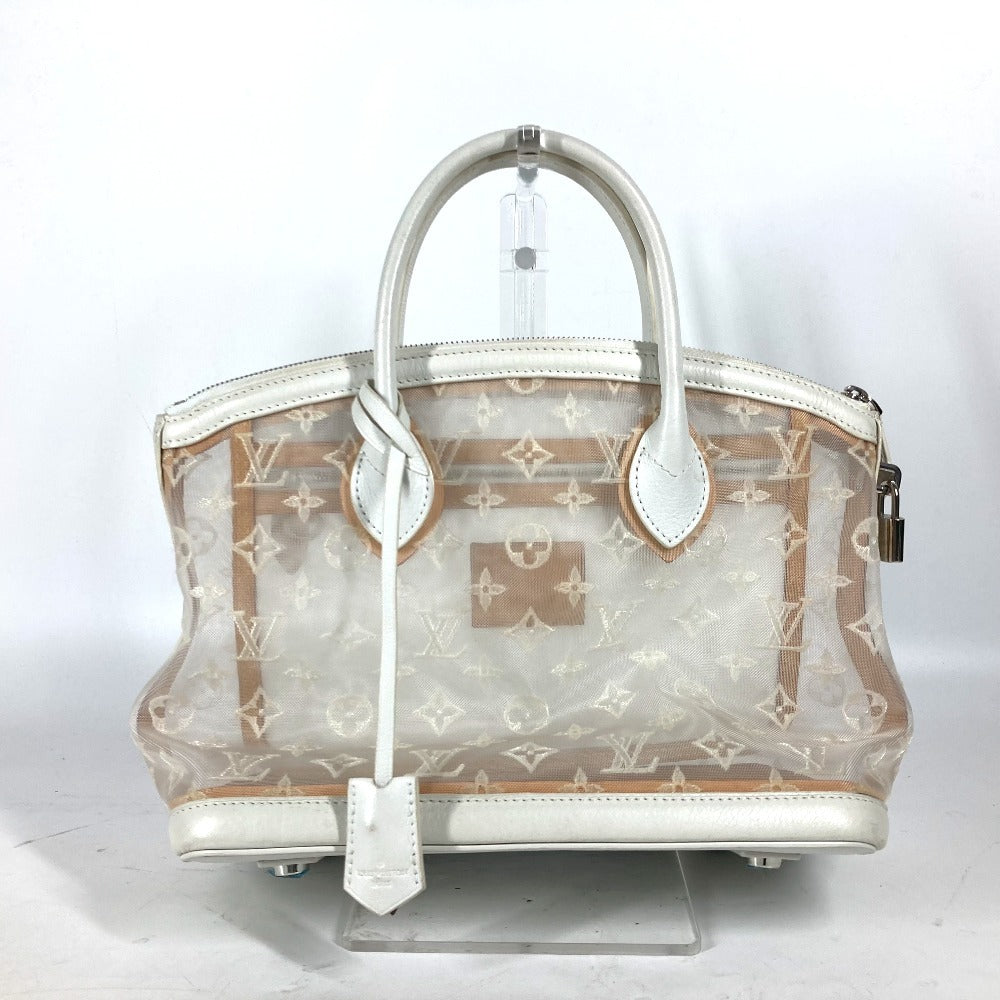 LOUIS VUITTON Handbag M40699 Nylon / leather white Transparent Monogram Lockit