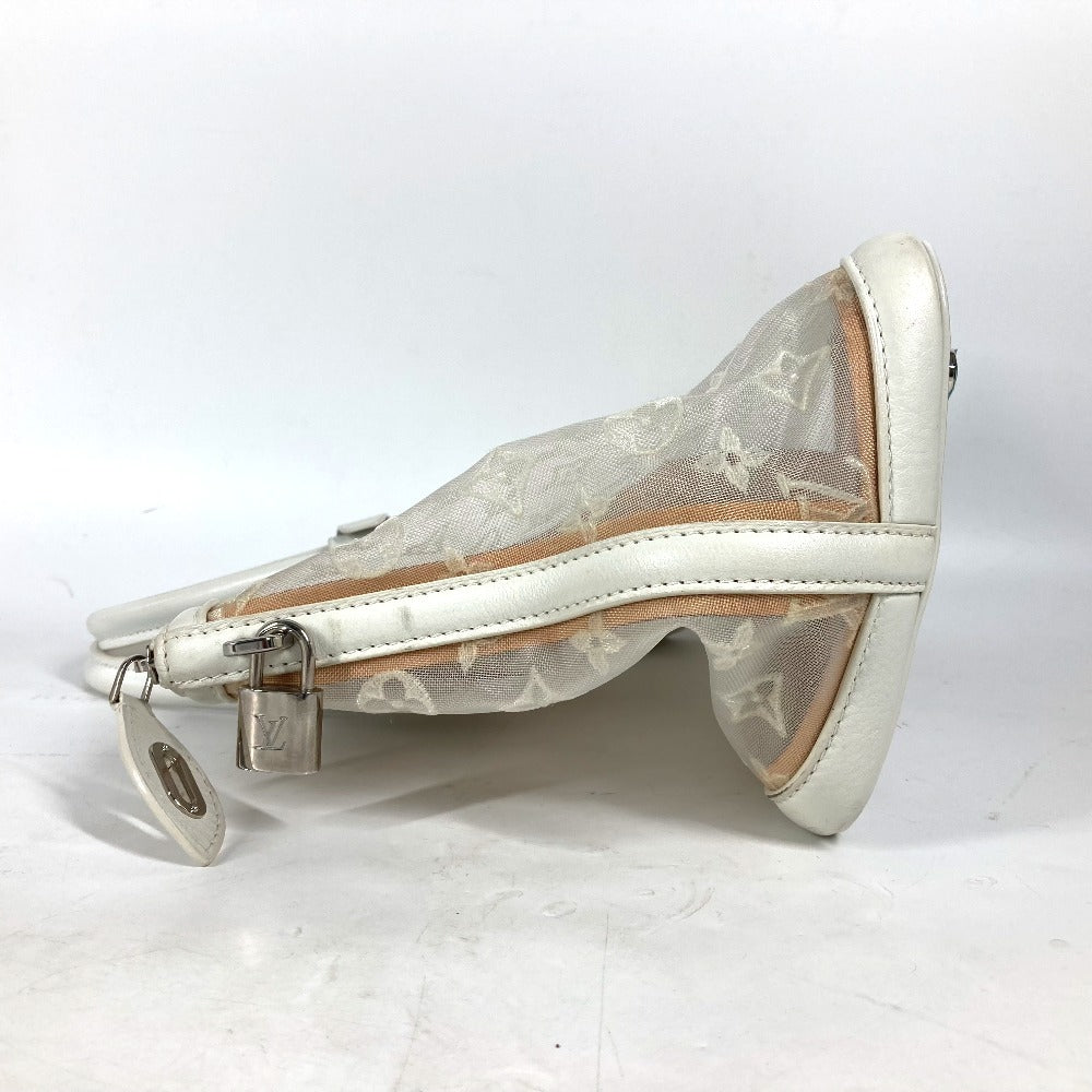 LOUIS VUITTON Handbag M40699 Nylon / leather white Transparent Monogram Lockit