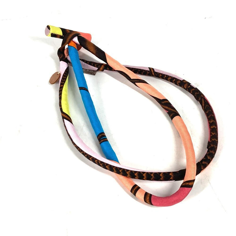 HERMES Necklace silk multicolor choker Petit h petit ash Women