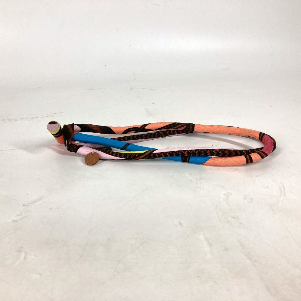 HERMES Necklace silk multicolor choker Petit h petit ash Women