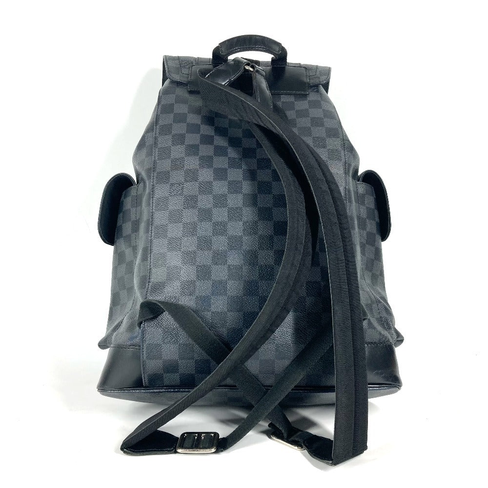 LOUIS VUITTON Backpack N41379 Damier Grafitto Canvas black Damier Grafitte Christopher MM