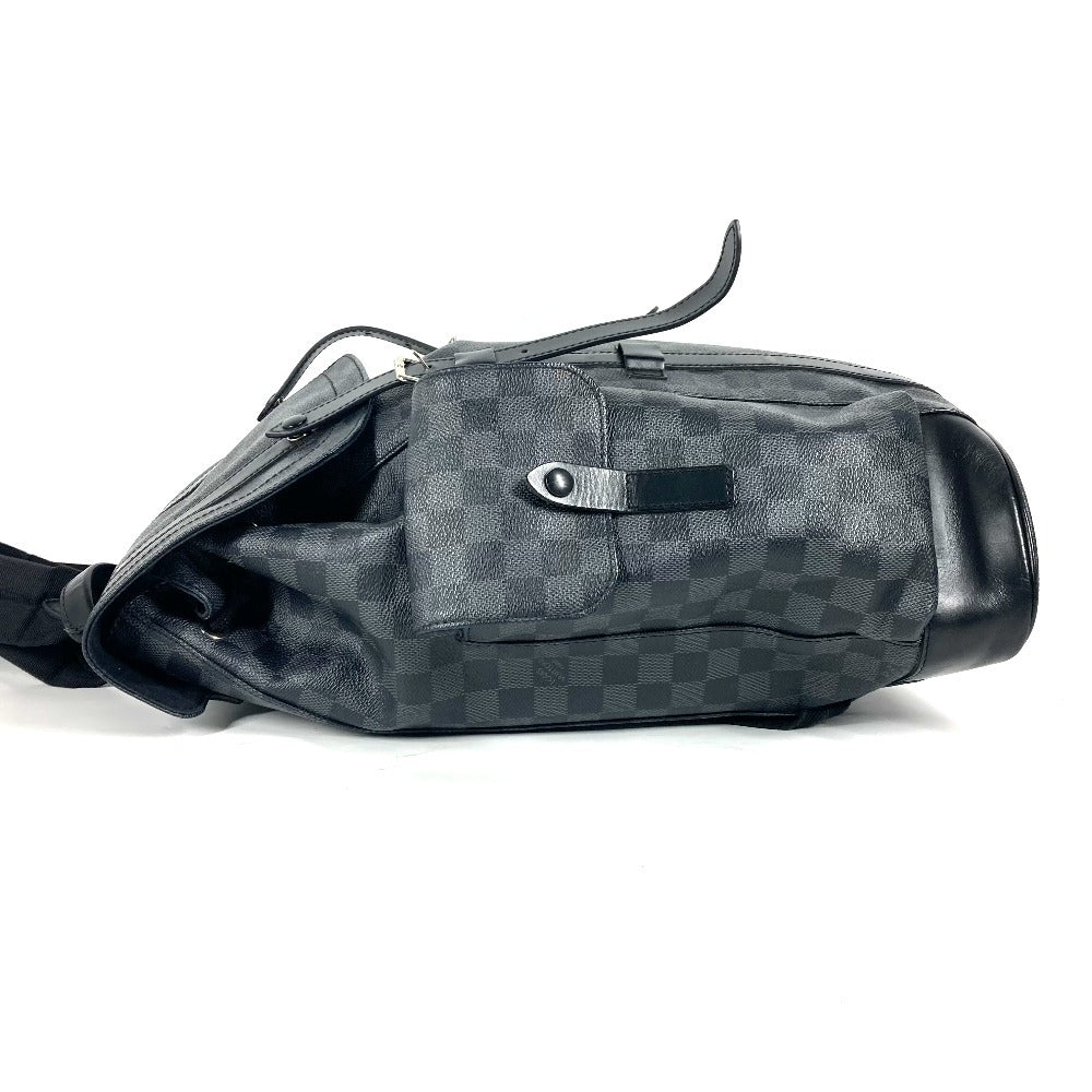 LOUIS VUITTON Backpack N41379 Damier Grafitto Canvas black Damier Grafitte Christopher MM