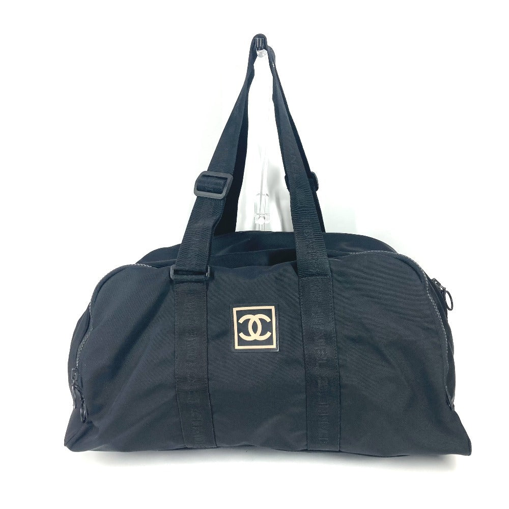 CHANEL Boston Duffel bag A19977 Nylon black Sports CC COCO Mark Women