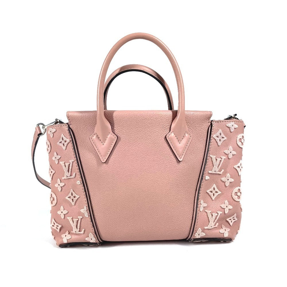 LOUIS VUITTON Tote Bag M94639 , Veau Cashmere Leather pink monogram velour Tote W BB Women