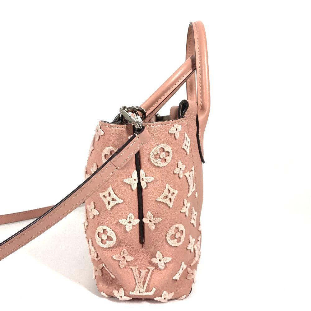 LOUIS VUITTON Tote Bag M94639 , Veau Cashmere Leather pink monogram velour Tote W BB Women