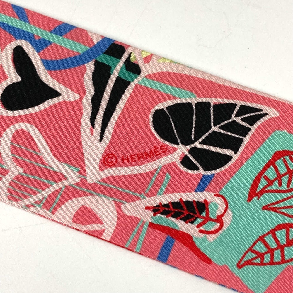 HERMES scarf silk pink Twilly Twilly
