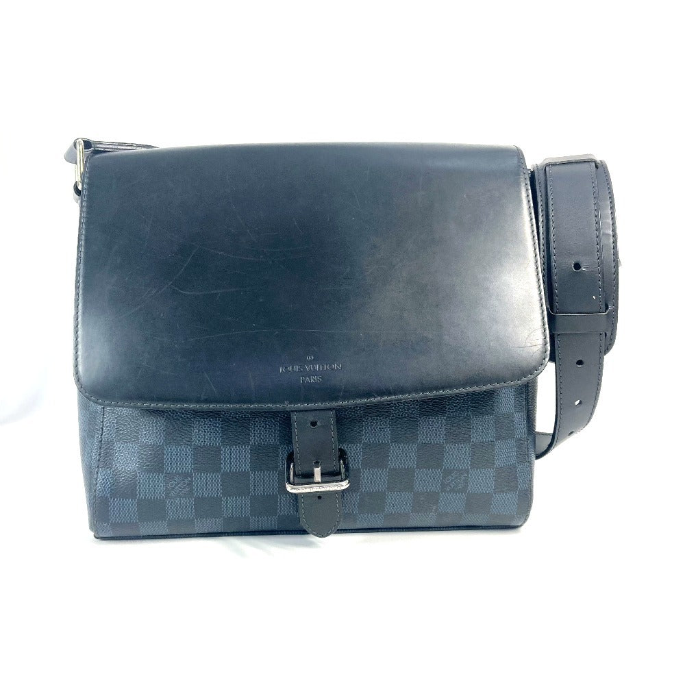 LOUIS VUITTON Shoulder Bag N41587 Damier Cobalt Canvas Navy Damier Cobalt Newport Messenger PM unisex(Unisex)