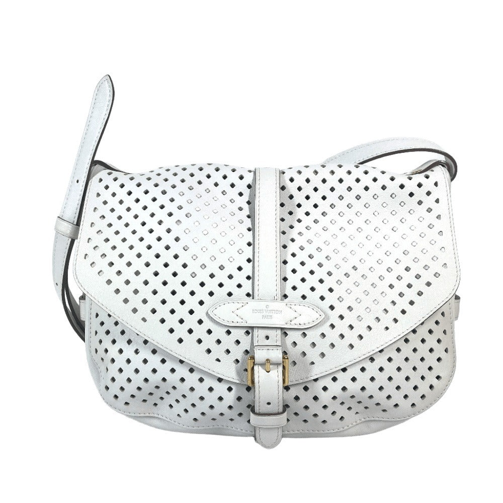 LOUIS VUITTON Shoulder Bag M93997 leather white Perfo Le Flore Saumur unisex(Unisex)