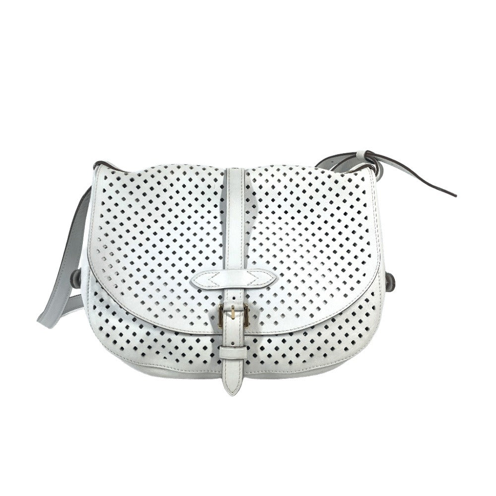 LOUIS VUITTON Shoulder Bag M93997 leather white Perfo Le Flore Saumur unisex(Unisex)