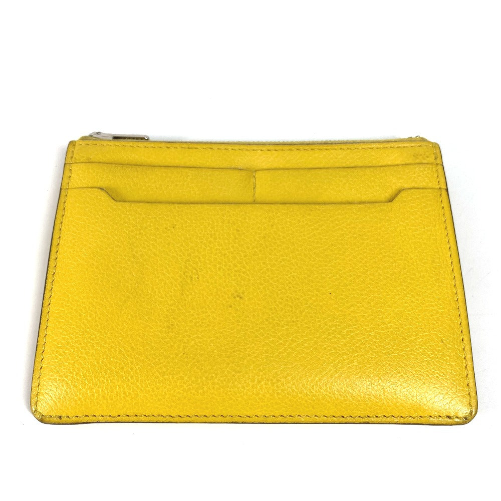 HERMES Coin case Evercolor yellow Card holder Card Case Zip City Women