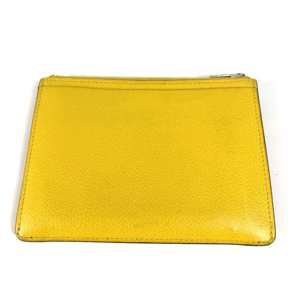 HERMES Coin case Evercolor yellow Card holder Card Case Zip City Women