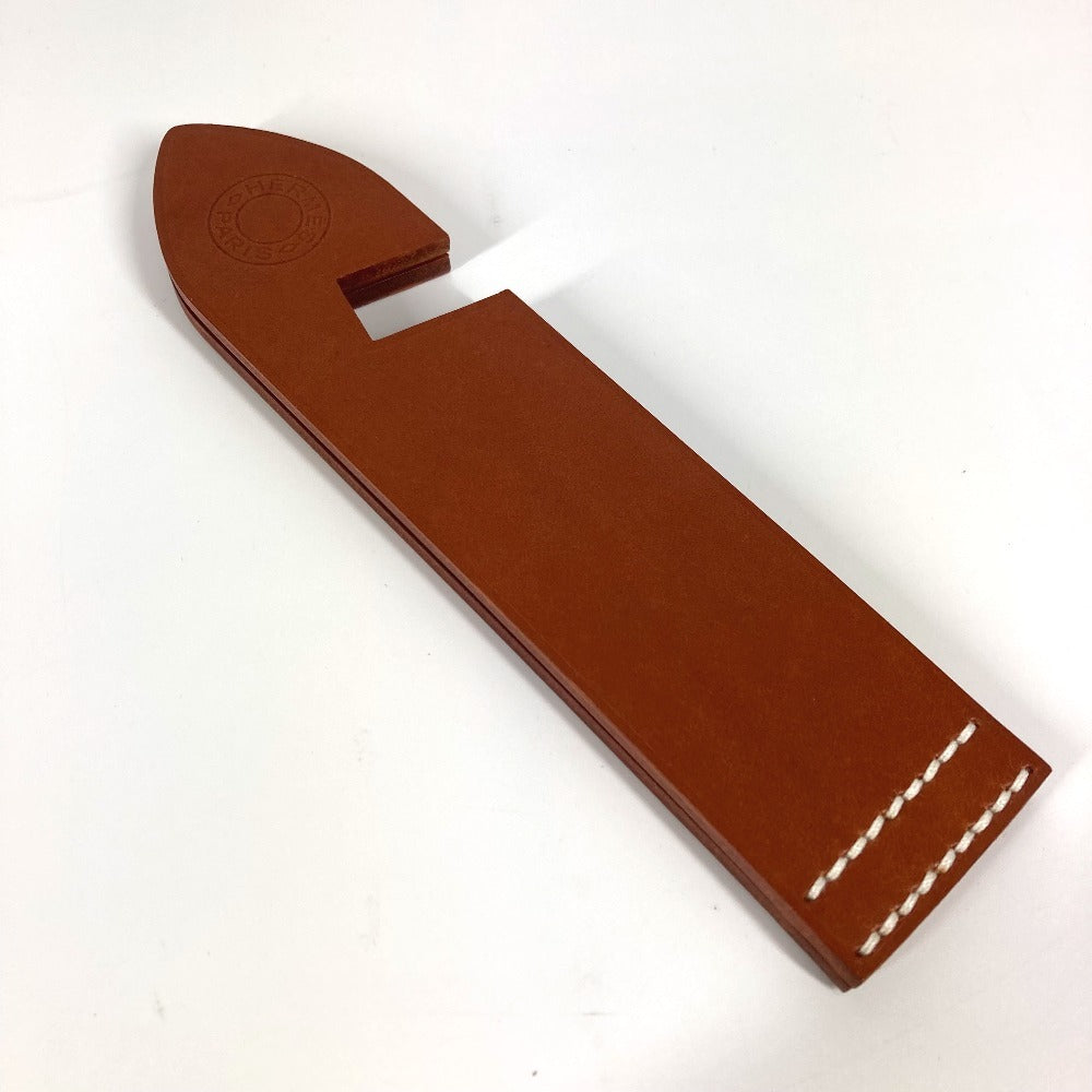 HERMES Other miscellaneous goods leather Brown Stand Achilles Tablet Stand Smartphone Stand Women(Unisex)