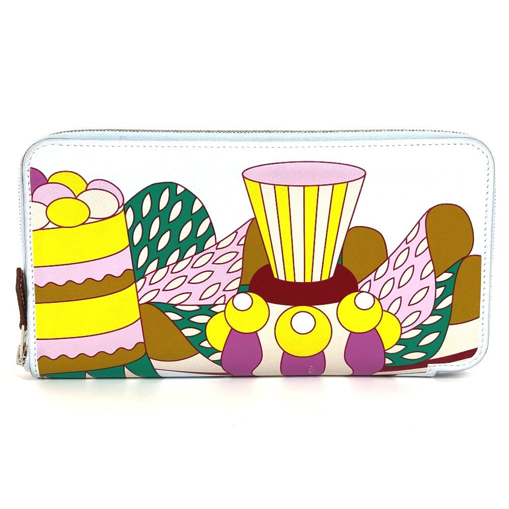 HERMES Long Wallet Purse Swift multicolor Azap Long Silk In Long La Patisserie unisex(Unisex)