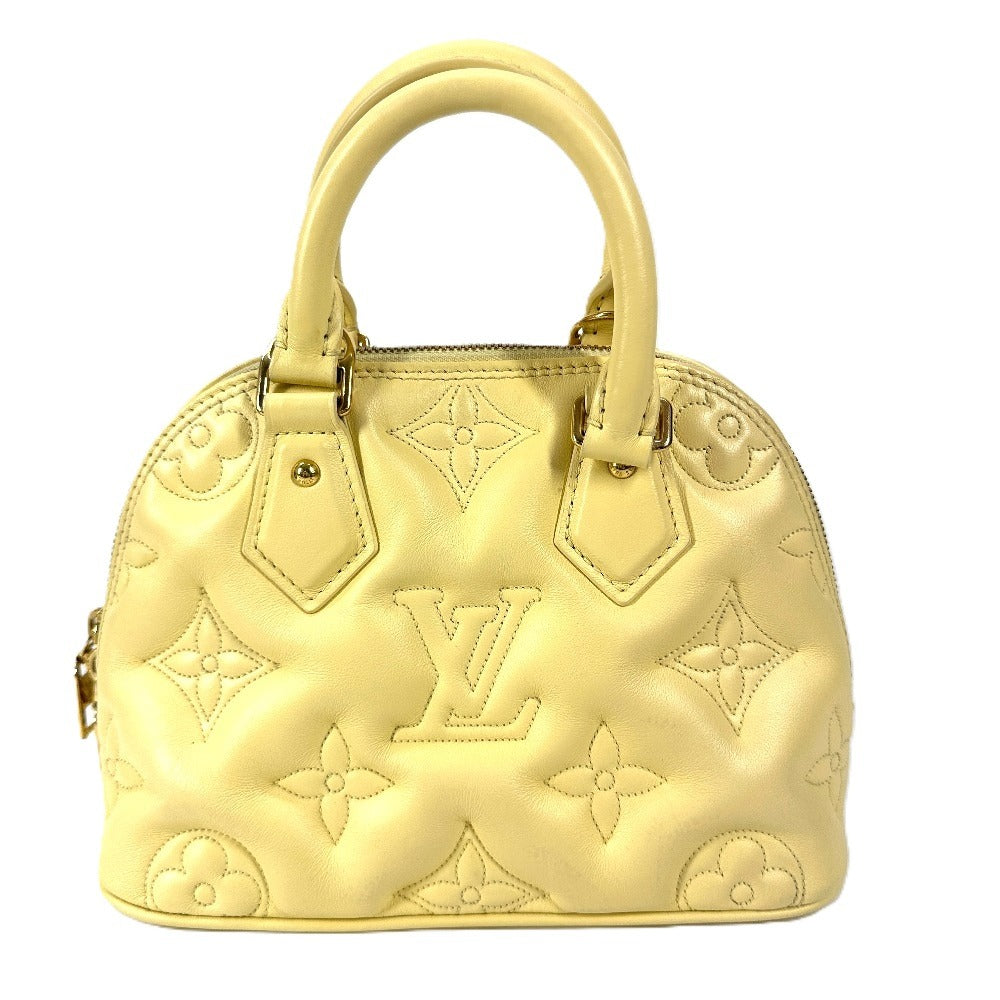 LOUIS VUITTON Shoulder Bag M59821 leather yellow Soft Bubble Gram Alma Soft BB Women
