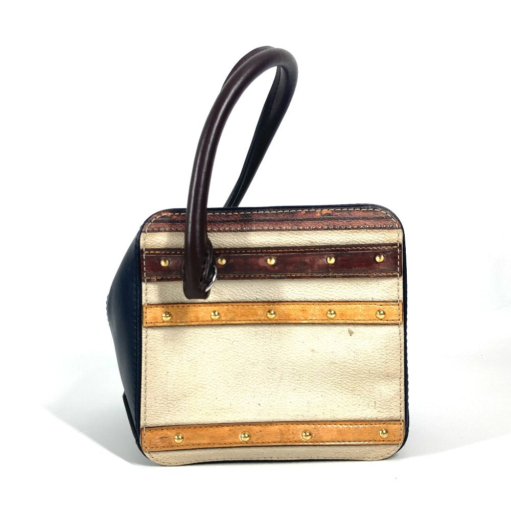 LOUIS VUITTON Handbag M52350 leather Navy Trompe l'oeil