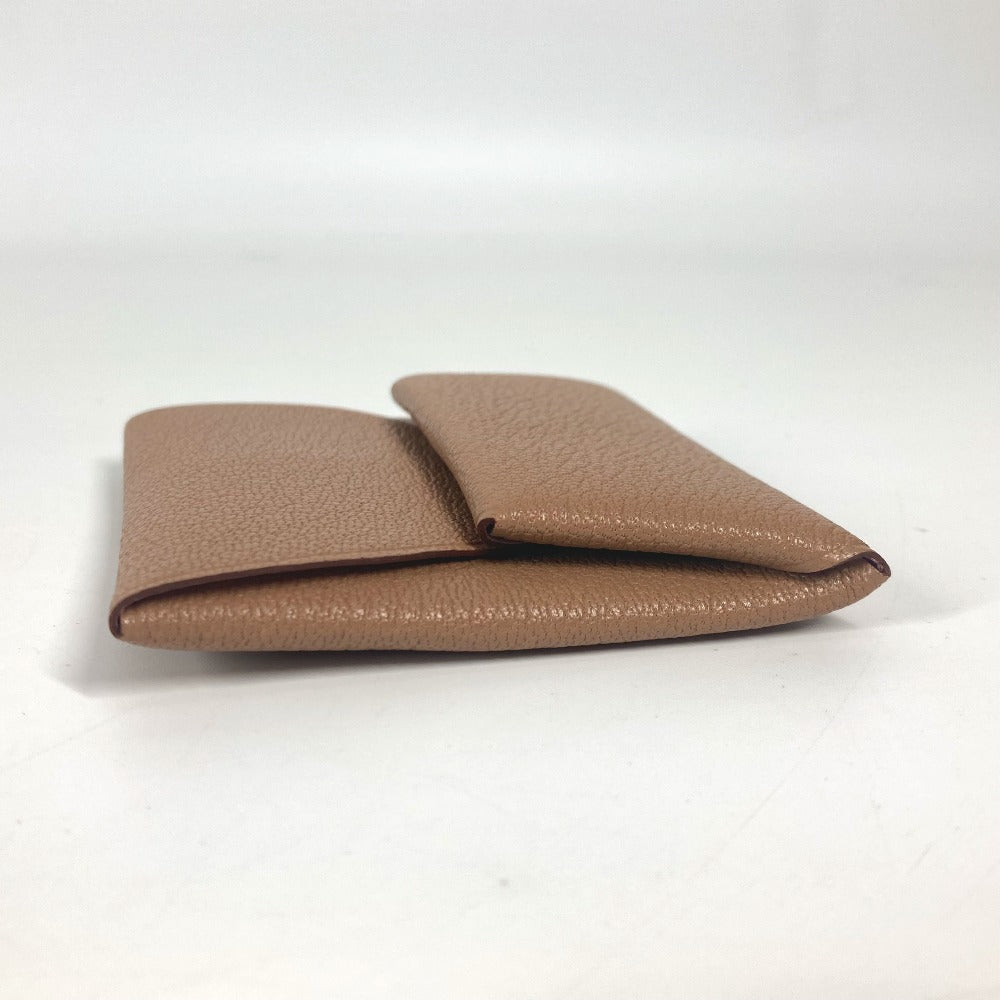 HERMES Coin case Shave Brown By color Bastia Verso Women(Unisex)